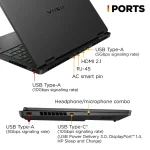 HP Omen 16-am0073dx Gaming Laptop – Intel Core Ultra 7 255H – 16GB RAM / 1TB SSD – RTX 5060 8GB – 16" 144Hz IPS – Shadow Black - Image 5
