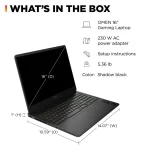 HP Omen 16-am0073dx Gaming Laptop – Intel Core Ultra 7 255H – 16GB RAM / 1TB SSD – RTX 5060 8GB – 16" 144Hz IPS – Shadow Black - Image 4